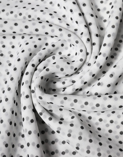 Châle Dolce & Gabbana femme en polyester blanc à pois noirs – MS7479