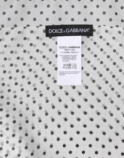 Châle Dolce & Gabbana femme en polyester blanc à pois noirs – MS7479