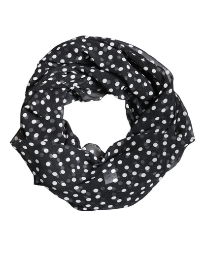 Châle Dolce & Gabbana femme à pois en polyester noir – MS7480