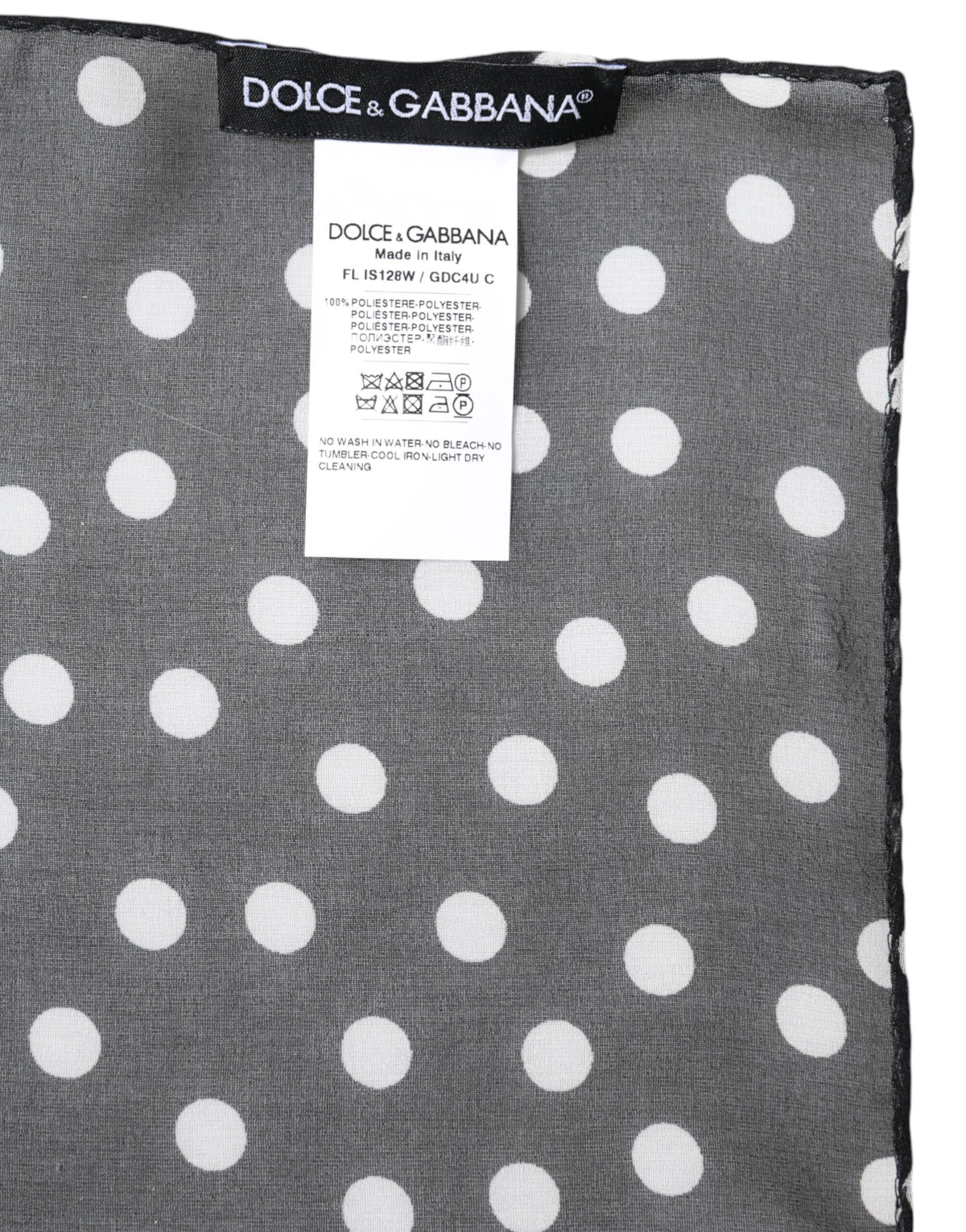 Châle Dolce & Gabbana femme à pois en polyester noir – MS7480