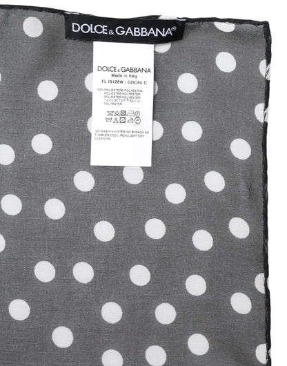 Châle Dolce & Gabbana femme à pois en polyester noir – MS7480