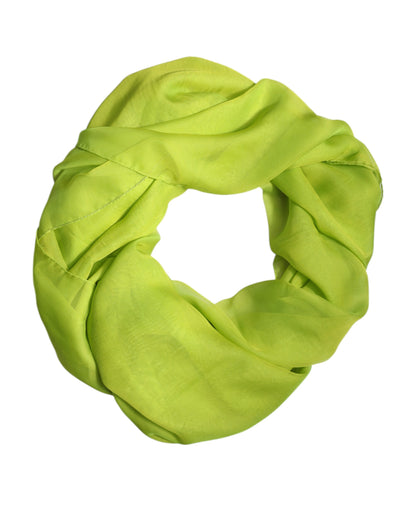 Cachecol Dolce & Gabbana Verde em Seda, Retangular, Envolvente, para Aquecer o Pescoço