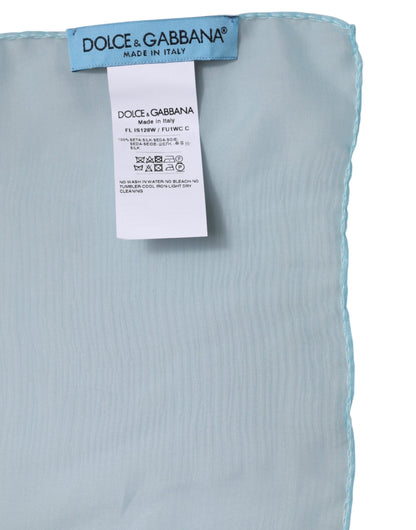 Châle Dolce & Gabbana femme en soie bleu clair – MS7483