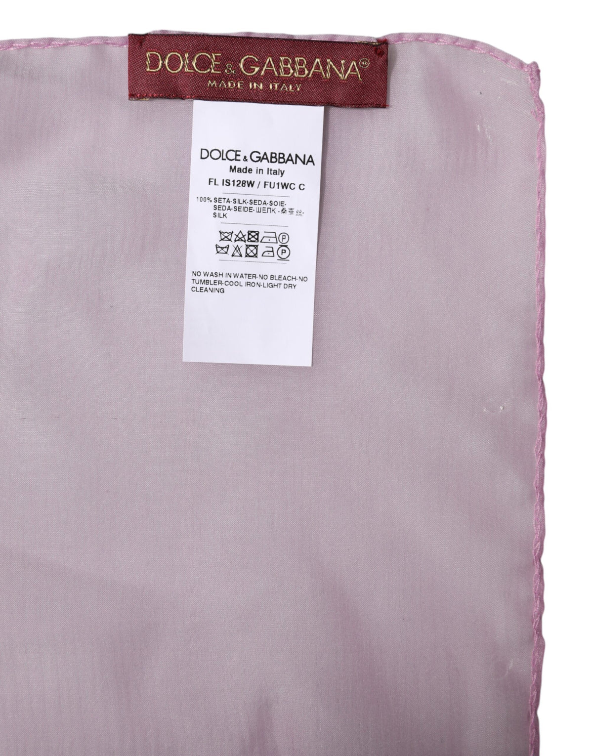 Châle Dolce & Gabbana femme en soie rose – MS7498