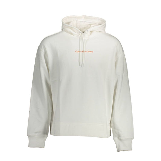 Sweat à capuche Calvin Klein homme en coton blanc – CA-15136