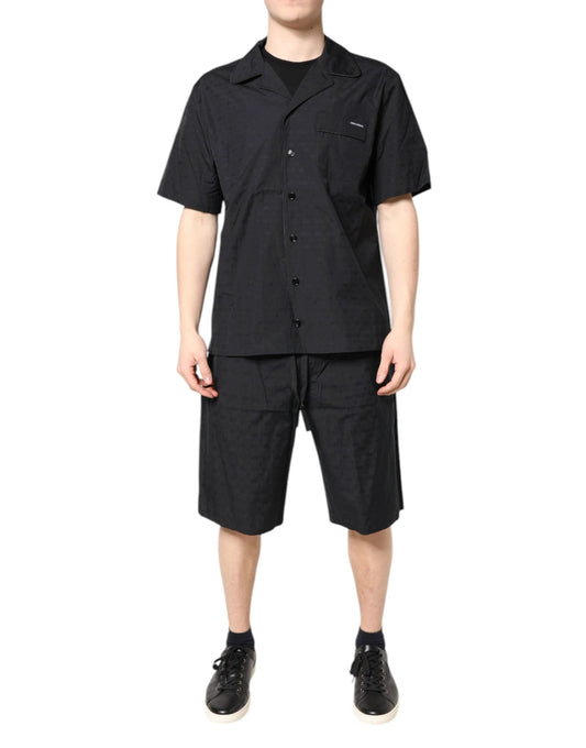 Dolce & Gabbana Black Cotton Men Pajama Set Sleepwear by Dolce & Gabbana
