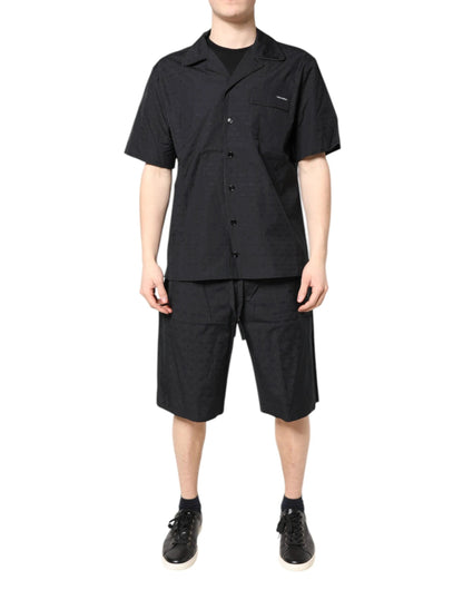 Dolce & Gabbana Black Cotton Men Pajama Set Sleepwear by Dolce & Gabbana