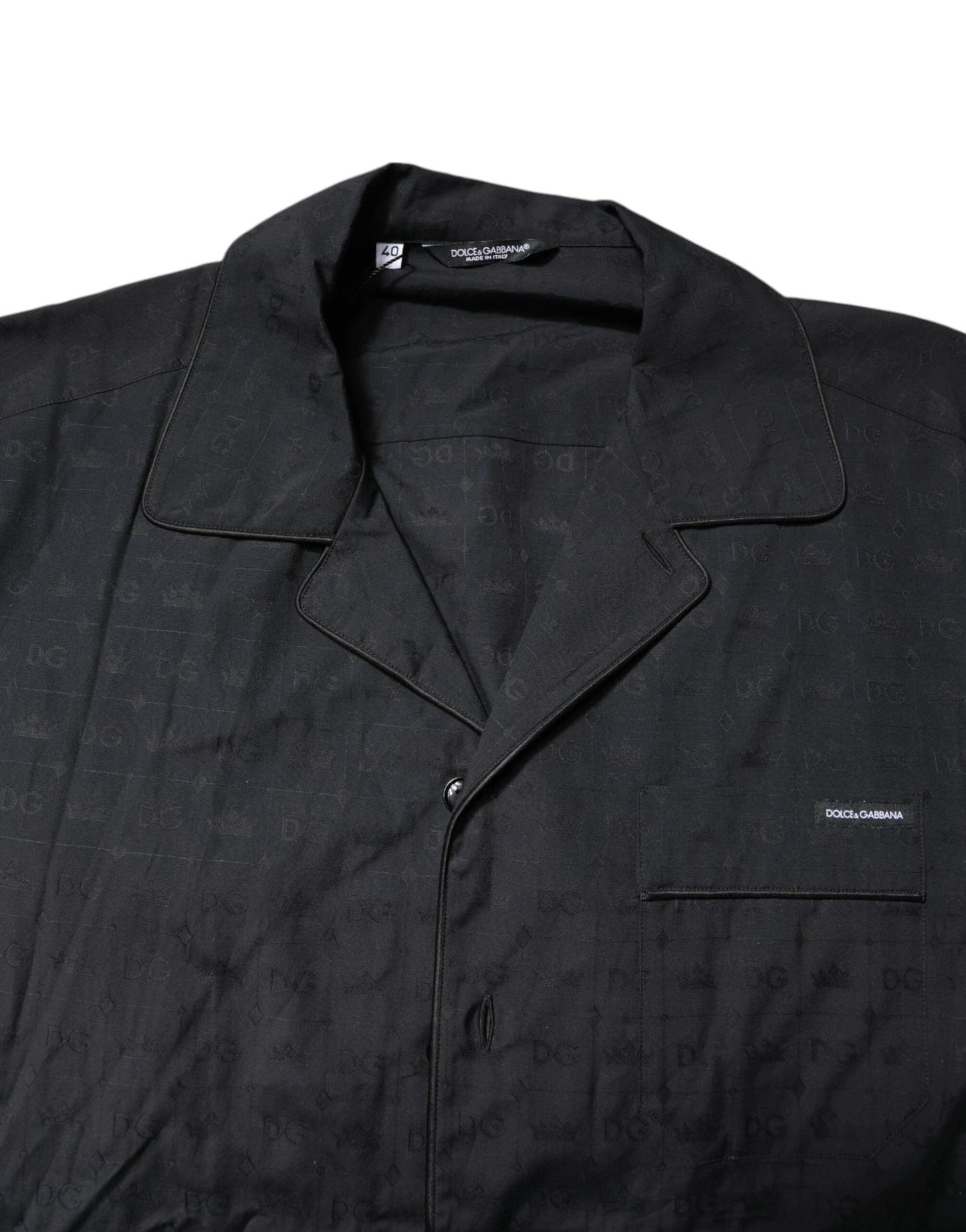 Dolce & Gabbana Black Cotton Men Pajama Set Sleepwear by Dolce & Gabbana