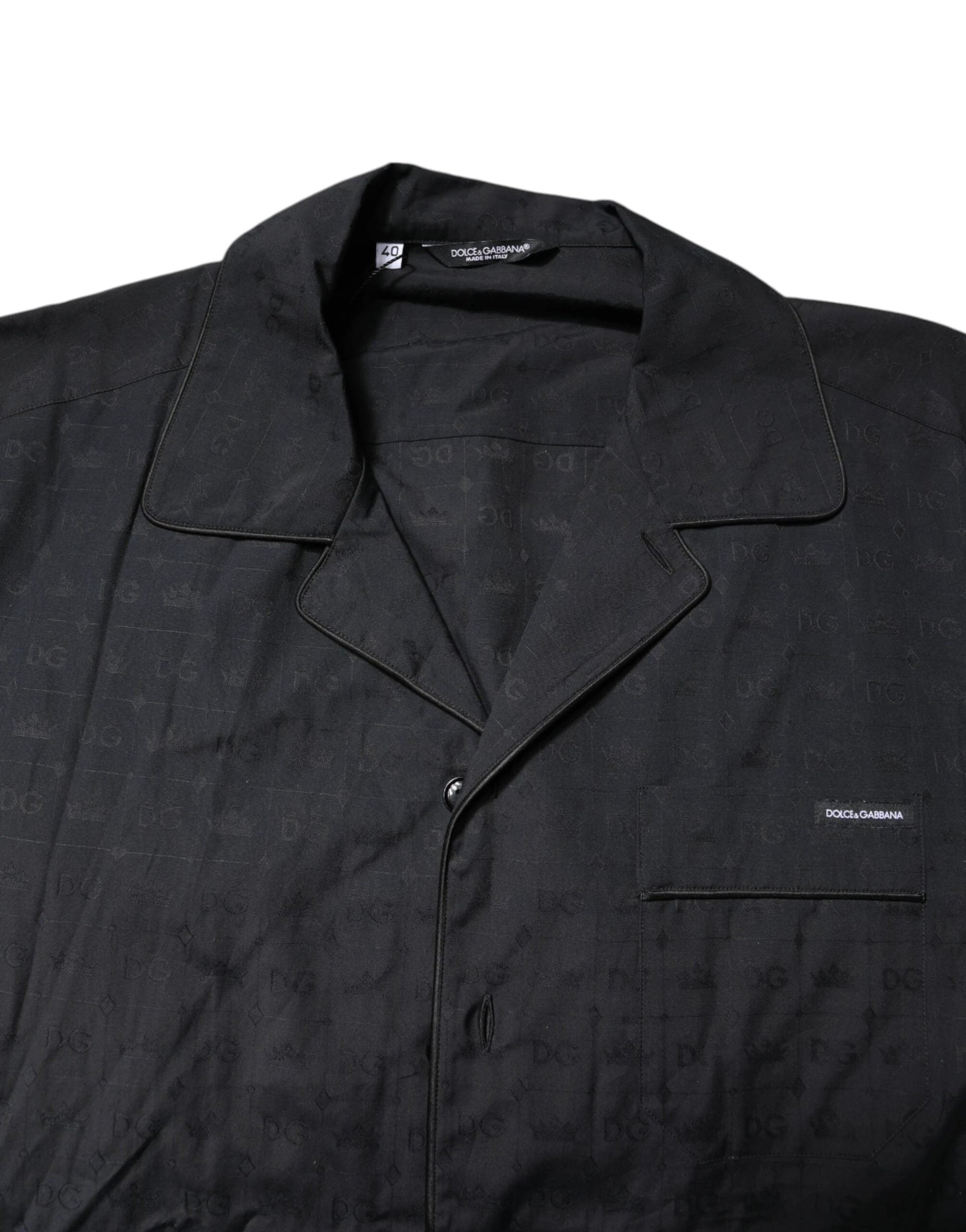 Dolce & Gabbana Black Cotton Men Pajama Set Sleepwear by Dolce & Gabbana