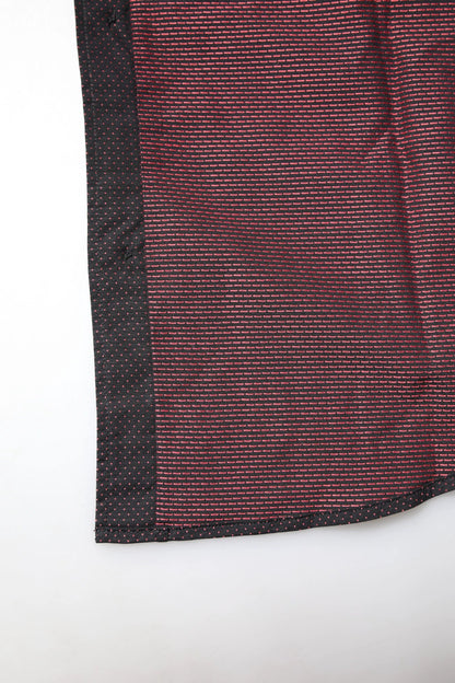 Dolce & Gabbana Maroon Jacquard Cotton GOLD Men Dress Shirt by Dolce & Gabbana