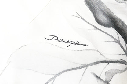 Dolce & Gabbana Ivory Silk Long Sleeves Men Casual Shirt by Dolce & Gabbana