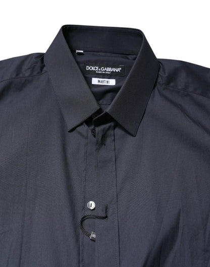 Dolce & Gabbana Dark Blue MARTINI Cotton Dress Formal Shirt by Dolce & Gabbana