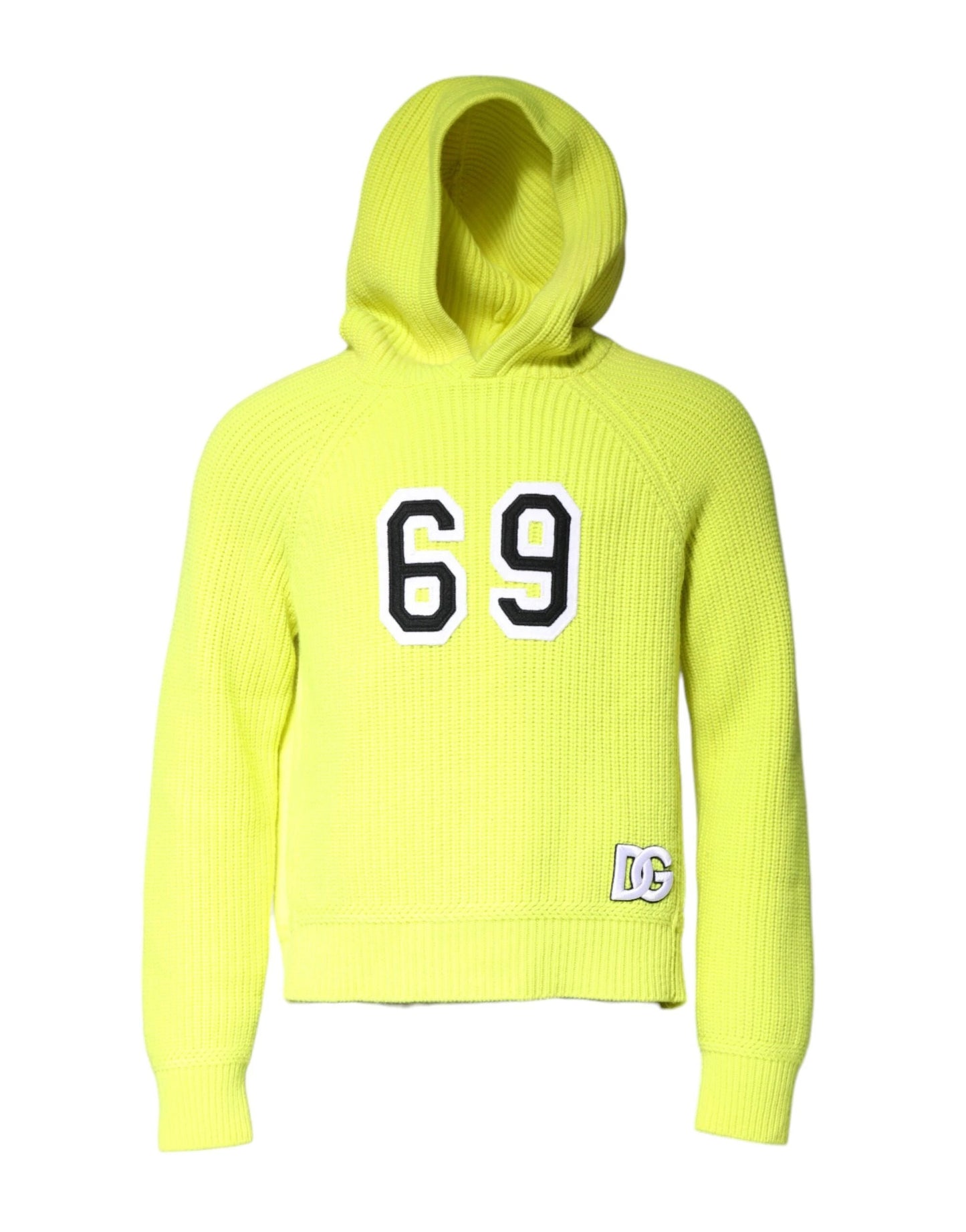 Dolce & Gabbana Green 69 Knit Hooded Men Pullover Sweater by Dolce & Gabbana