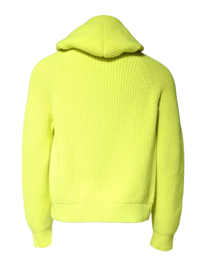 Dolce & Gabbana Green 69 Knit Hooded Men Pullover Sweater by Dolce & Gabbana