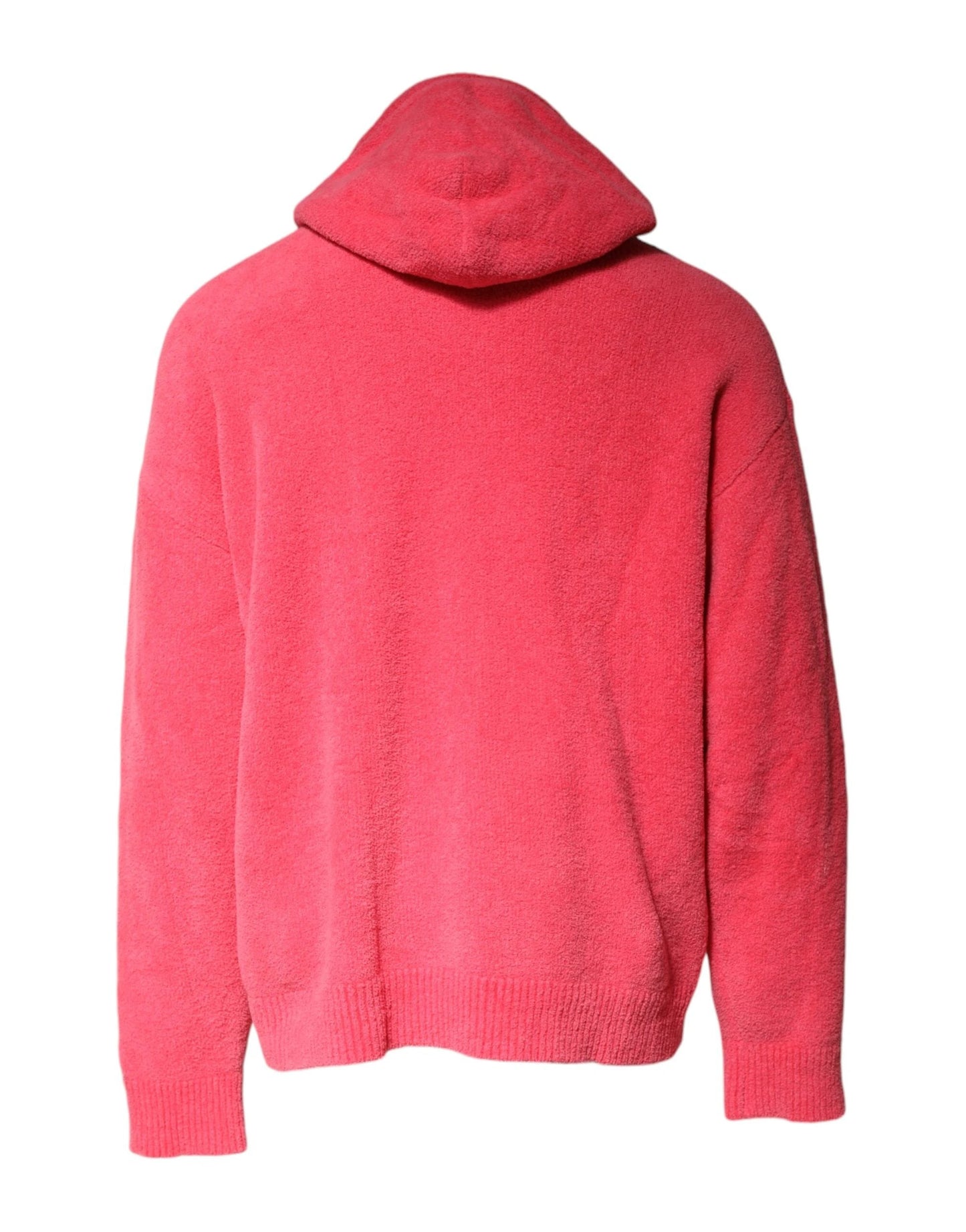 Dolce & Gabbana Red Cotton Knit Hooded Men Pullover Sweater by Dolce & Gabbana