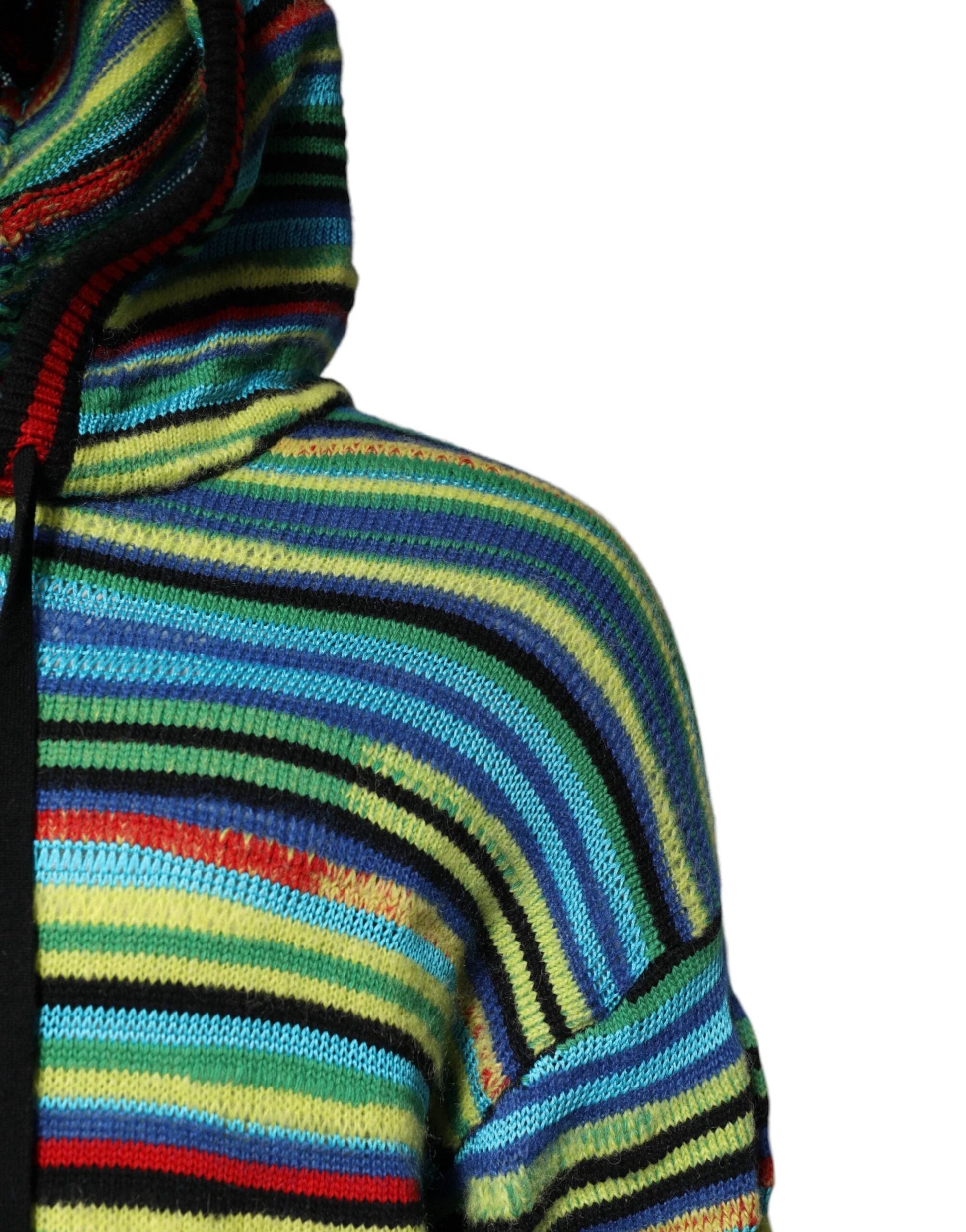Dolce & Gabbana Multicolor Cotton Hooded Pullover Sweater by Dolce & Gabbana