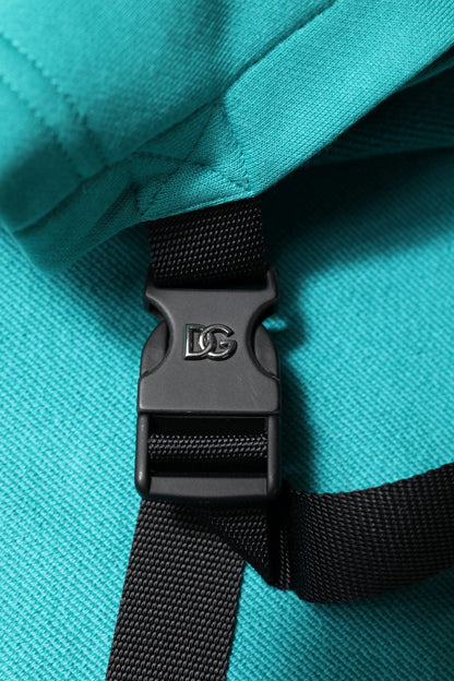 Dolce & Gabbana Green Cotton Hooded Men Sportswear Vest Sweater by Dolce & Gabbana