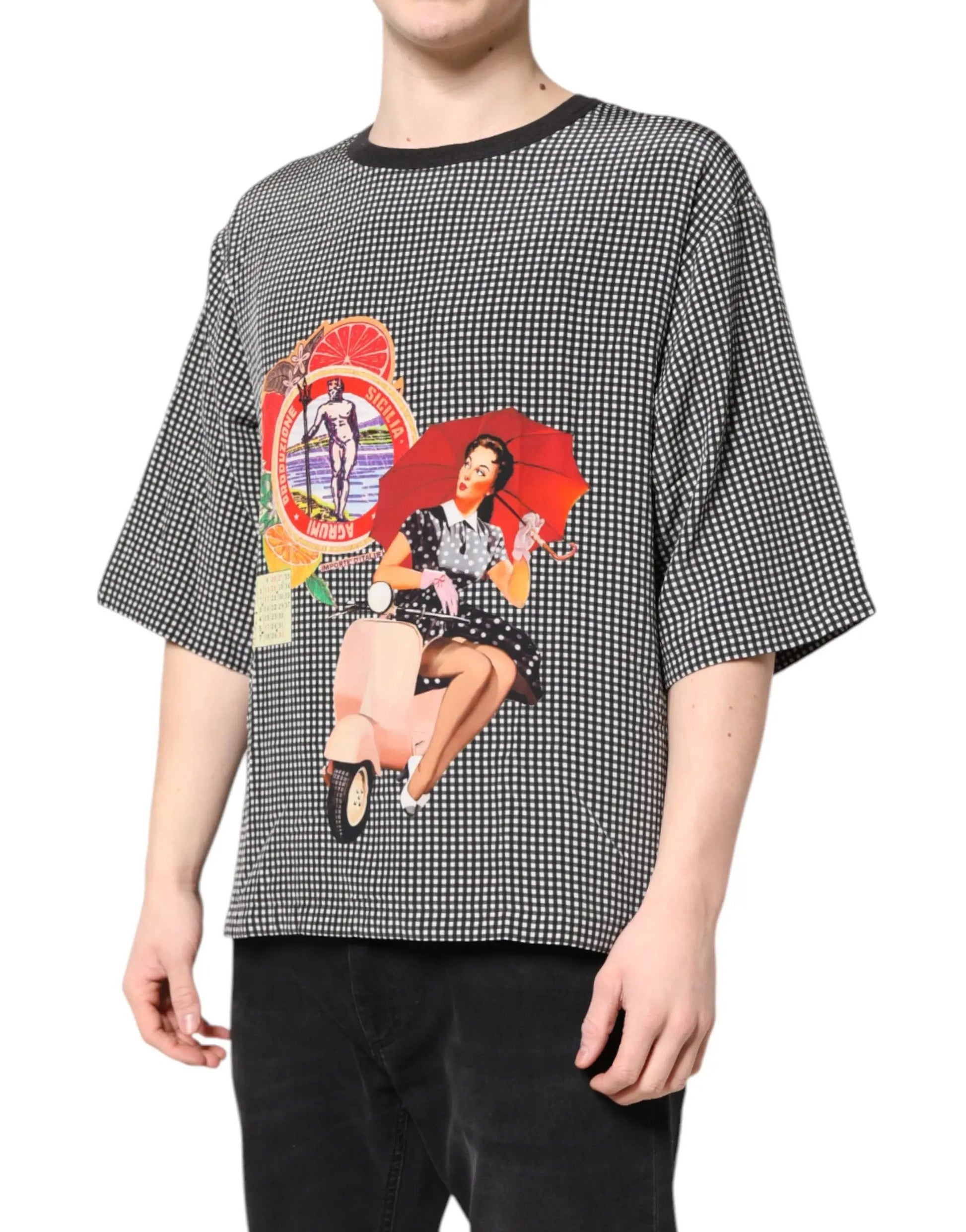 Dolce & Gabbana Black Graphic Print Short Sleeve T-shirt by Dolce & Gabbana