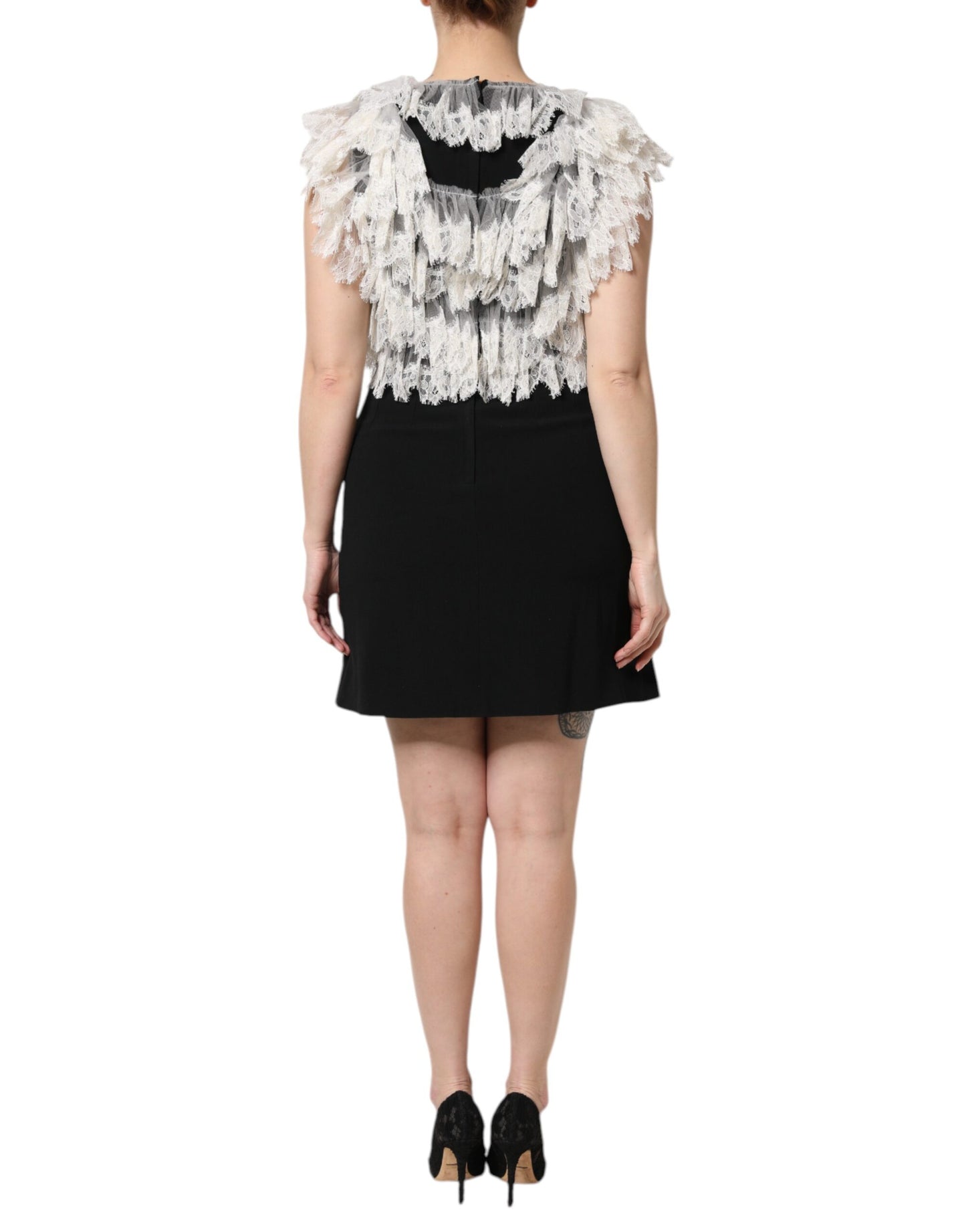 Dolce & Gabbana Black Fashion Devotion Embellish Mini Dress by Dolce & Gabbana
