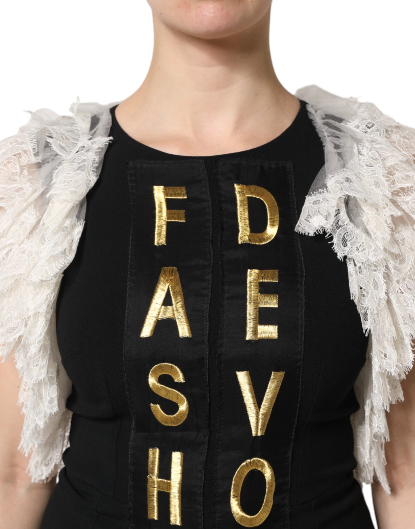 Dolce & Gabbana Black Fashion Devotion Embellish Mini Dress by Dolce & Gabbana