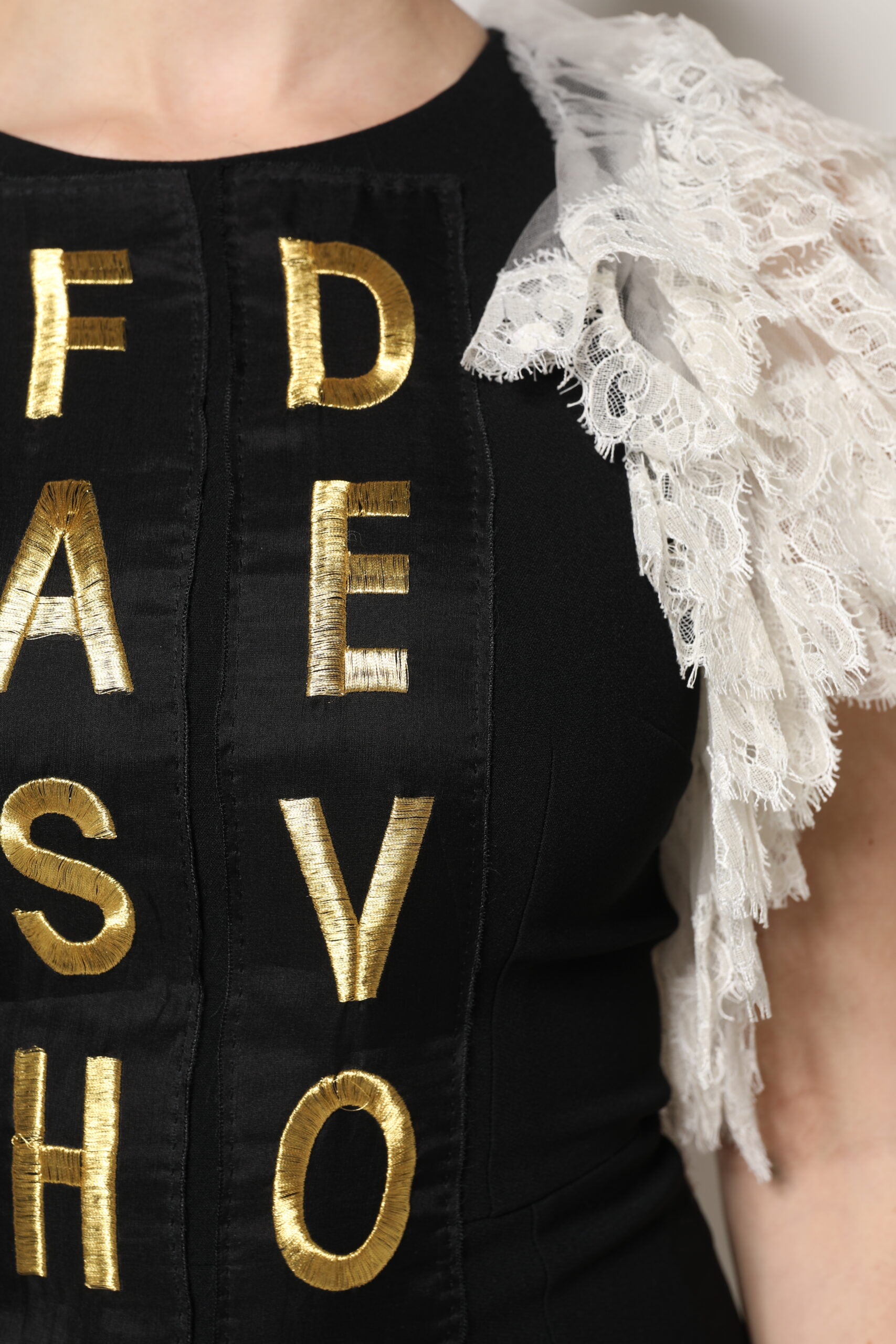 Dolce & Gabbana Black Fashion Devotion Embellish Mini Dress by Dolce & Gabbana