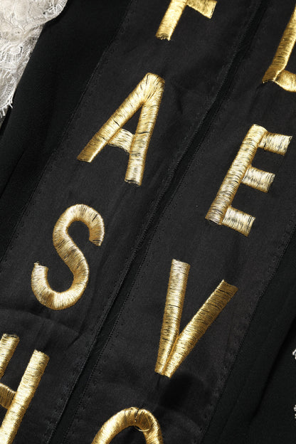 Dolce & Gabbana Black Fashion Devotion Embellish Mini Dress by Dolce & Gabbana