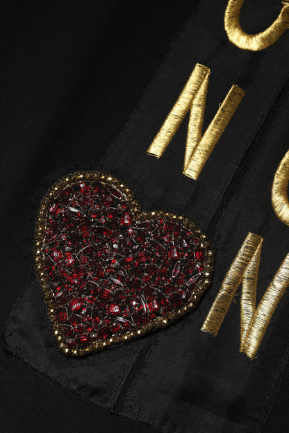 Dolce & Gabbana Black Fashion Devotion Embellish Mini Dress
