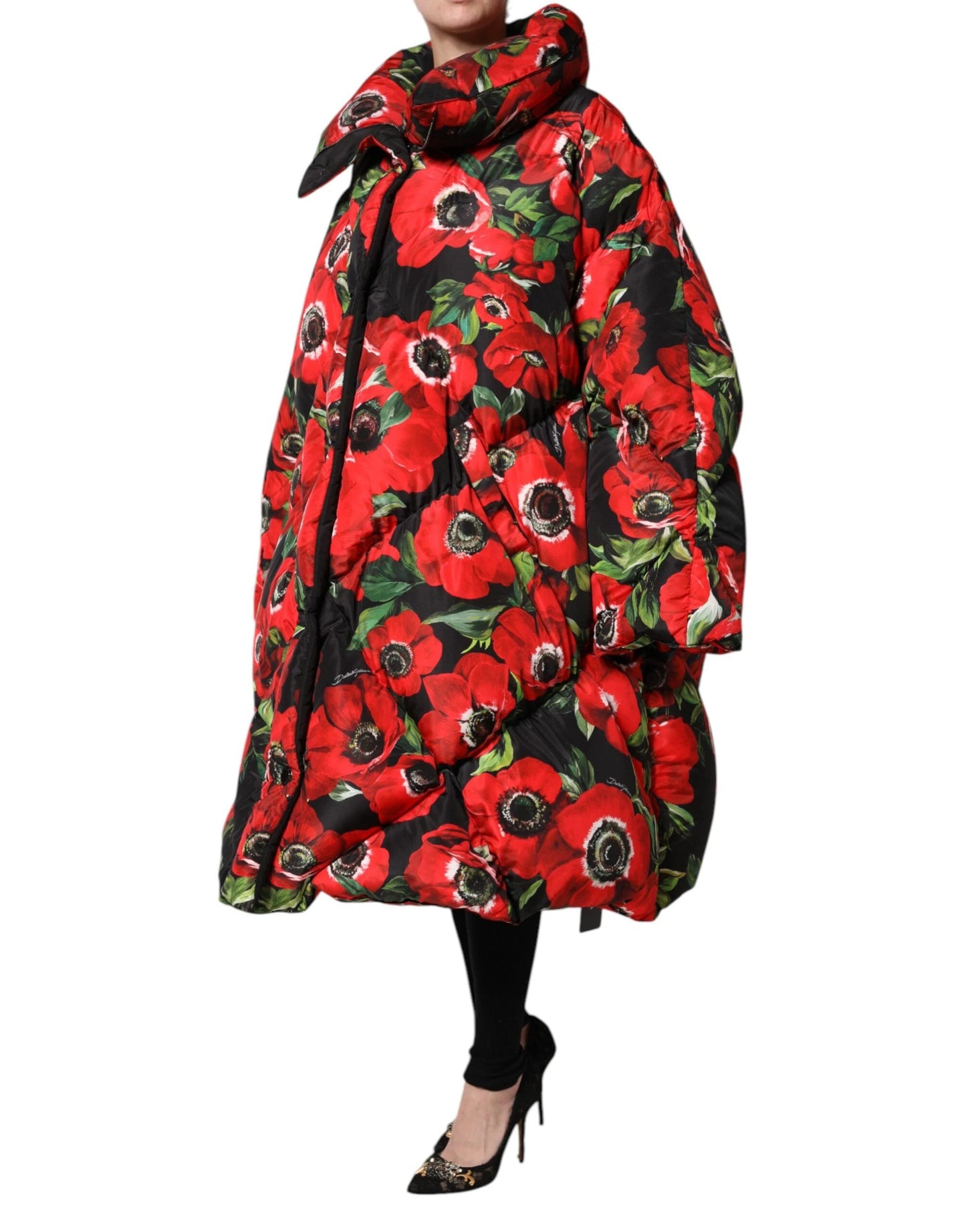 Dolce & Gabbana Multicolor Floral Full Zip Padded Jacket by Dolce & Gabbana