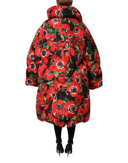 Dolce & Gabbana Multicolor Floral Full Zip Padded Jacket by Dolce & Gabbana