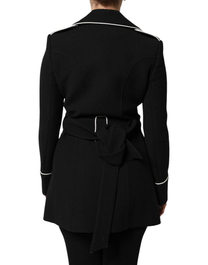 Dolce & Gabbana Black Wool Double Breasted Blazer Jacket by Dolce & Gabbana