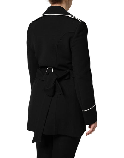 Dolce & Gabbana Black Wool Double Breasted Blazer Jacket by Dolce & Gabbana
