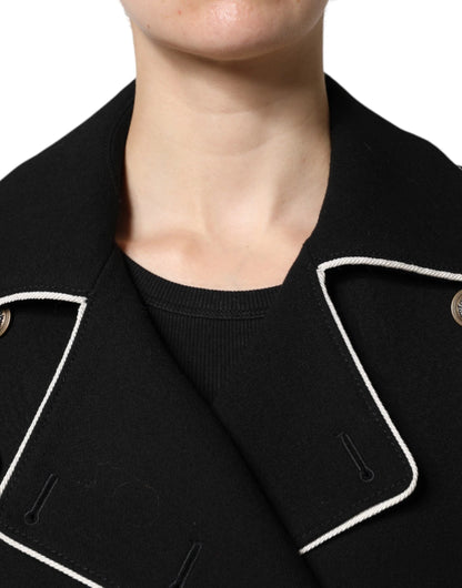 Dolce & Gabbana Black Wool Double Breasted Blazer Jacket by Dolce & Gabbana