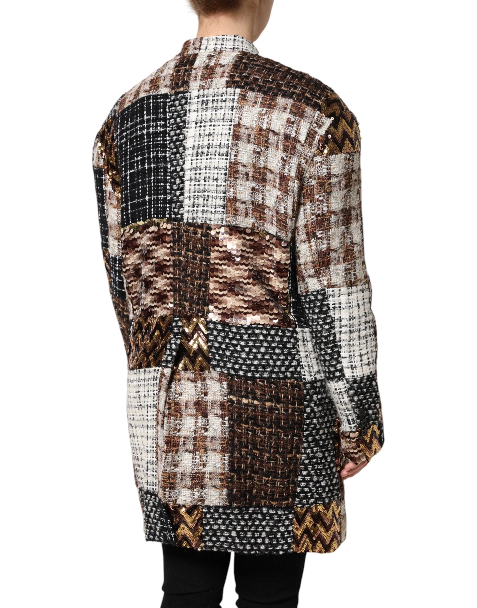 Dolce & Gabbana Multicolor Patchwork Button Down Jacket by Dolce & Gabbana
