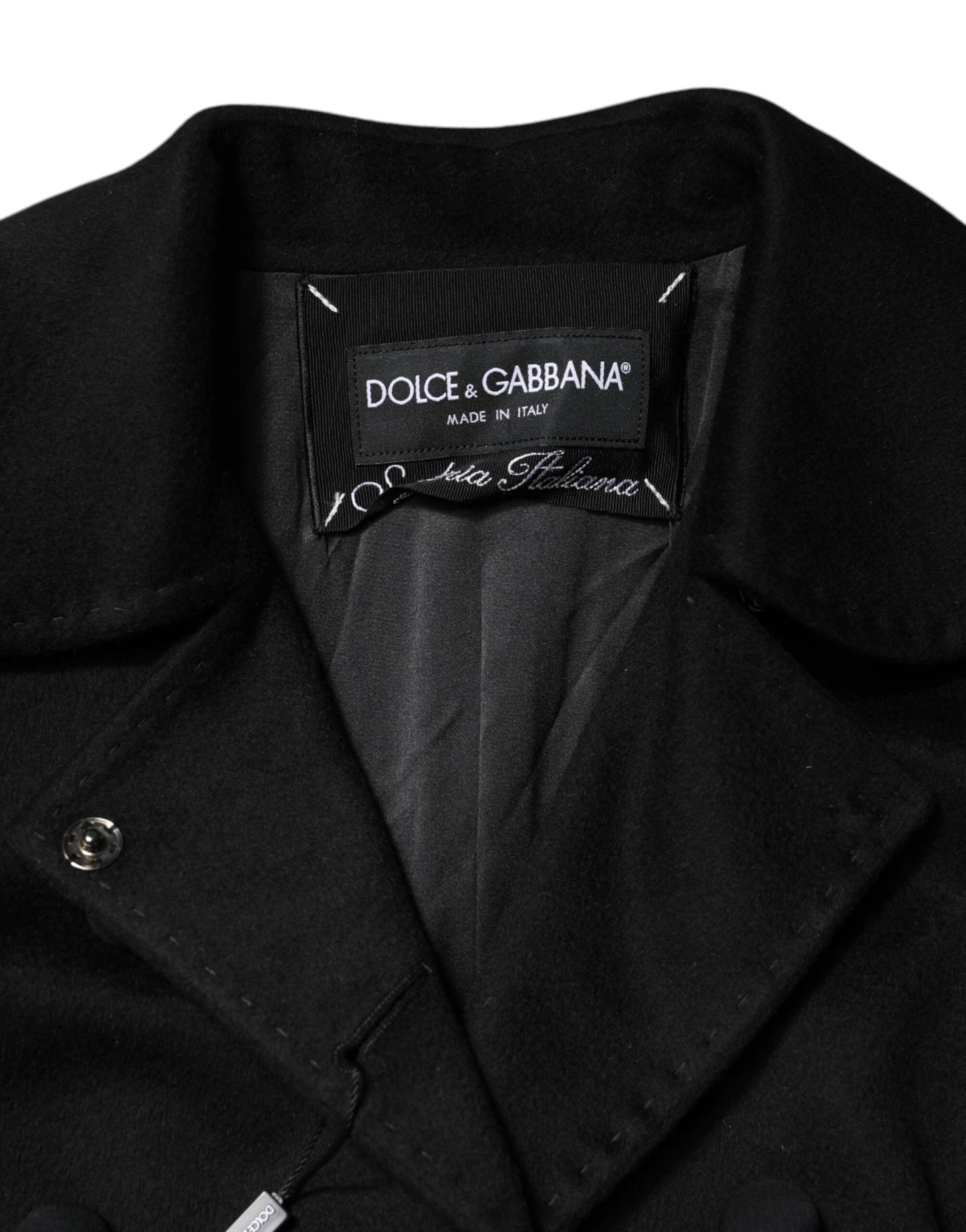 Dolce & Gabbana Black Wool Sartoria Italiano Blazer Jacket by Dolce & Gabbana