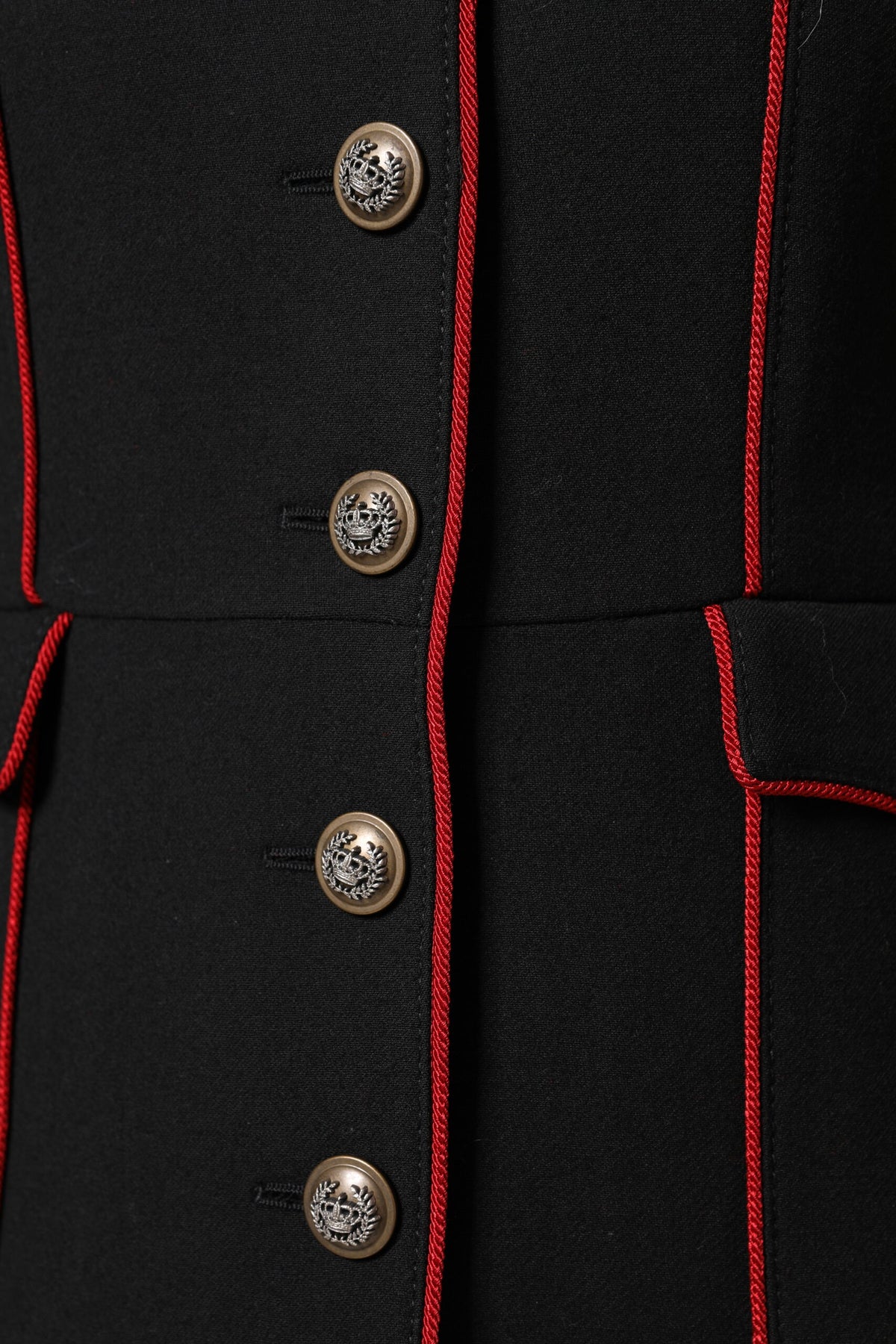 Trench Dolce & Gabbana femme droit en laine vierge noir – JKT41440