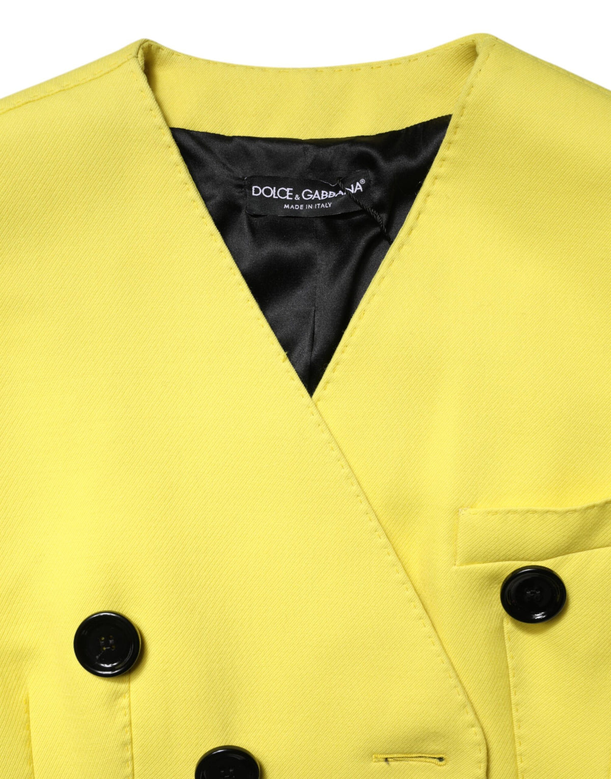 Trench Dolce & Gabbana femme croisé en laine vierge jaune – JKT41446
