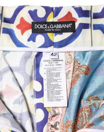 Dolce & Gabbana Multicolor High Waist Women Hot Pants Shorts by Dolce & Gabbana