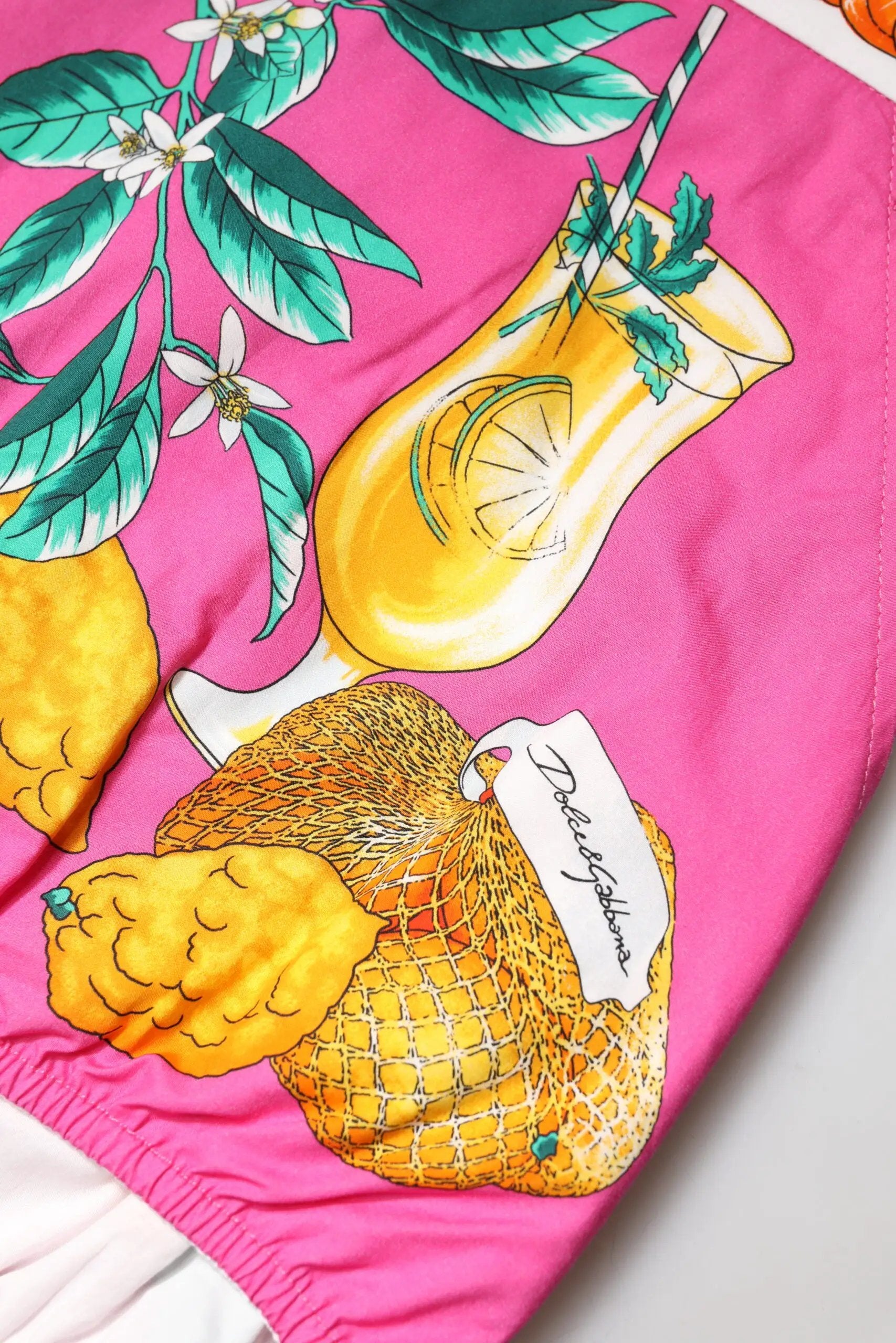 Dolce & Gabbana Pink Printed High Waist Hot Pants Shorts by Dolce & Gabbana