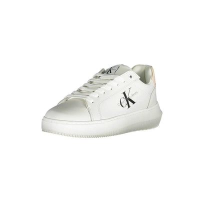 Calvin Klein White Leather Women Sneaker by Calvin Klein