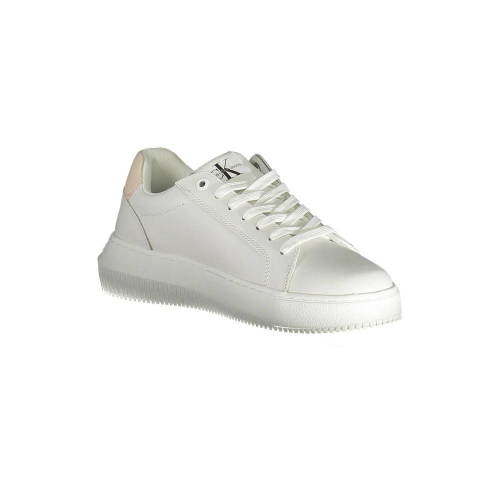 Calvin Klein White Leather Women Sneaker by Calvin Klein