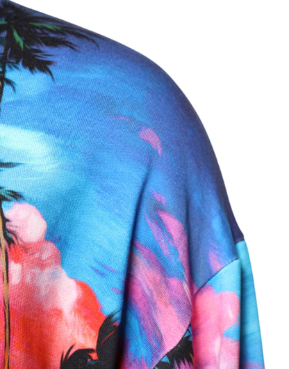 Dolce & Gabbana Multicolor Print Hooded Sweatshirt Sweater by Dolce & Gabbana