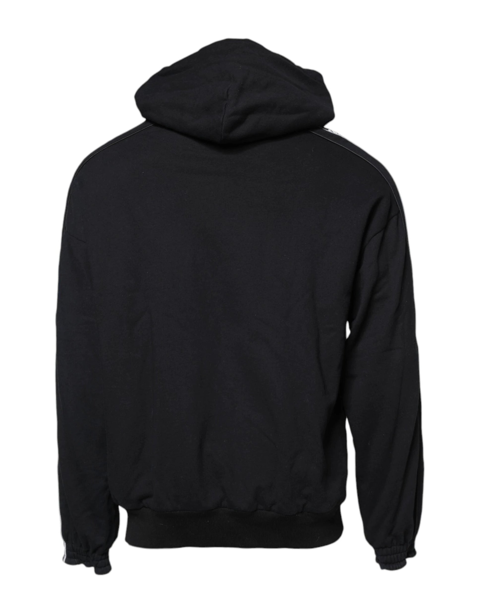 Dolce & Gabbana Black Cotton Logo Hooded Sweatshirt Sweater by Dolce & Gabbana