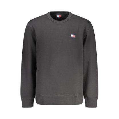 Sweat-shirt Tommy Hilfiger homme col rond en coton noir – TO-35384