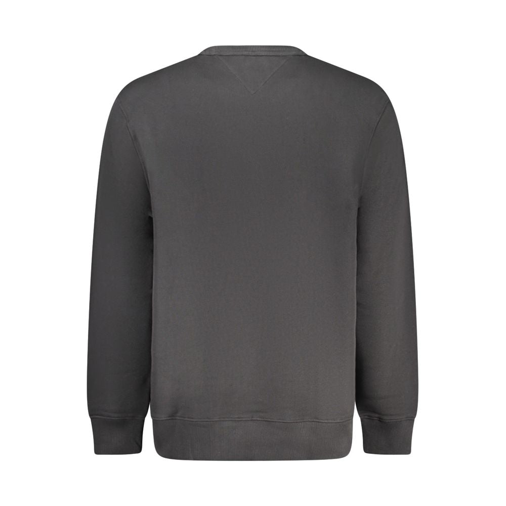 Sweat-shirt Tommy Hilfiger homme col rond en coton noir – TO-35384