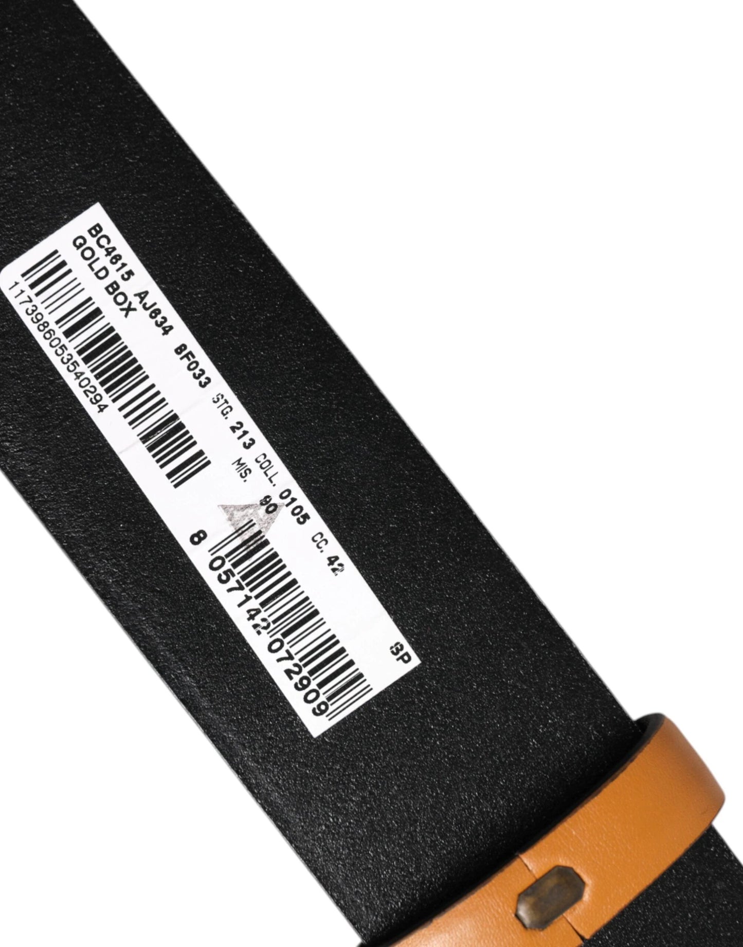 Dolce & Gabbana Brown Leather Buckle DG Logo Embossed Belt by Dolce & Gabbana