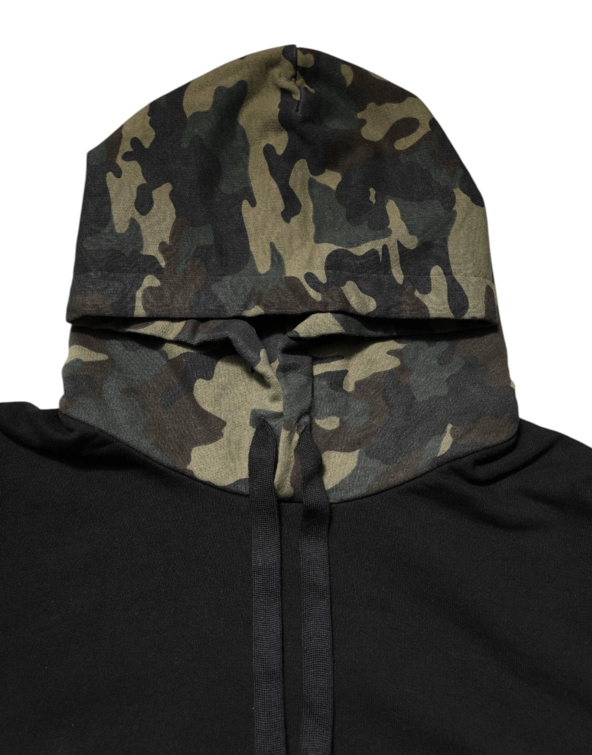 Dolce & Gabbana Black Camouflage Hooded Sweatshirt Sweater by Dolce & Gabbana