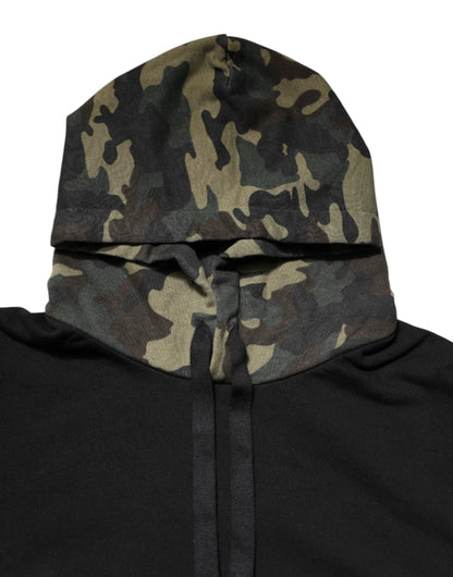 Dolce & Gabbana Black Camouflage Hooded Sweatshirt Sweater by Dolce & Gabbana