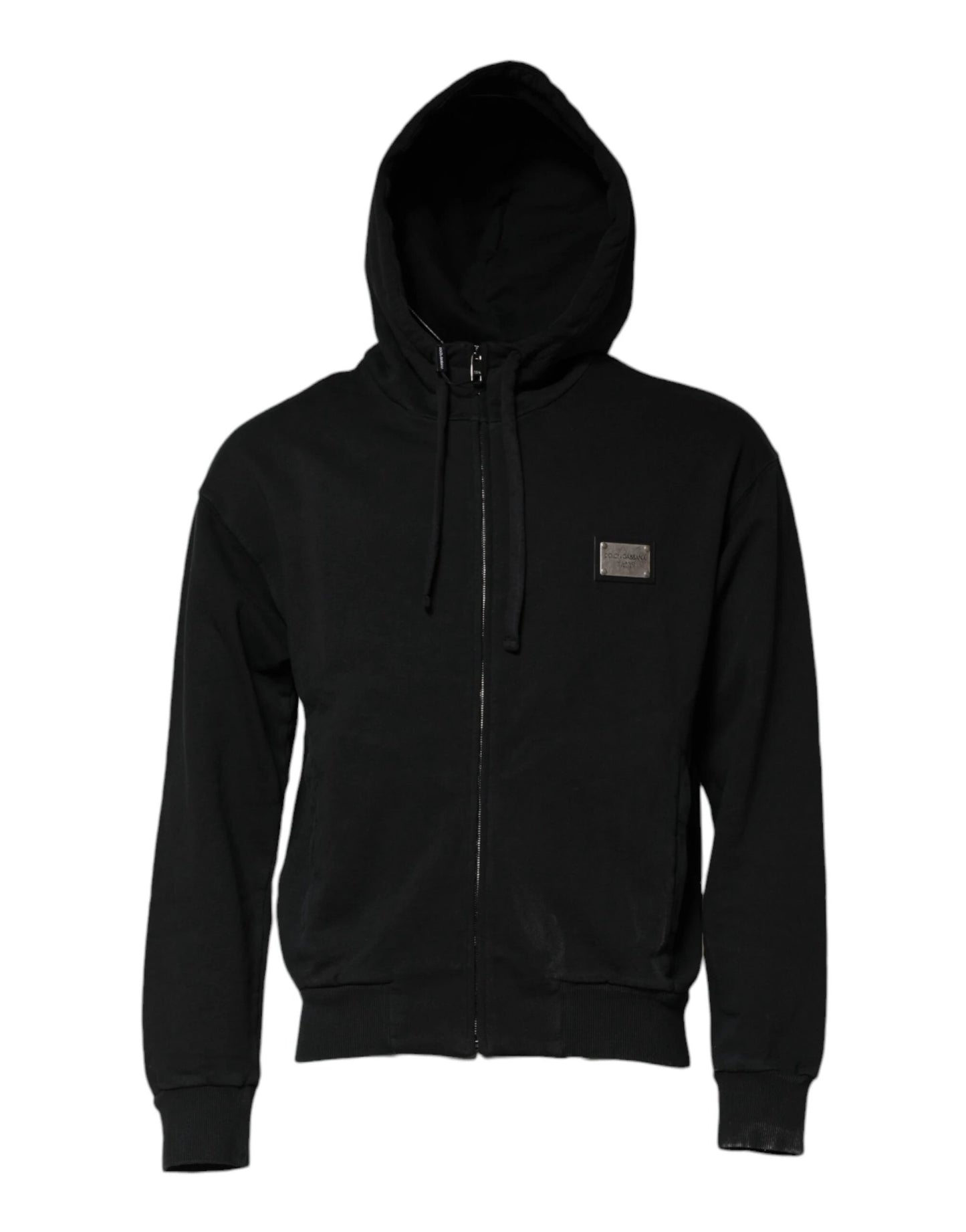Dolce & Gabbana Black Logo Full Zip Hooded Men Sweatshirt Sweater by Dolce & Gabbana