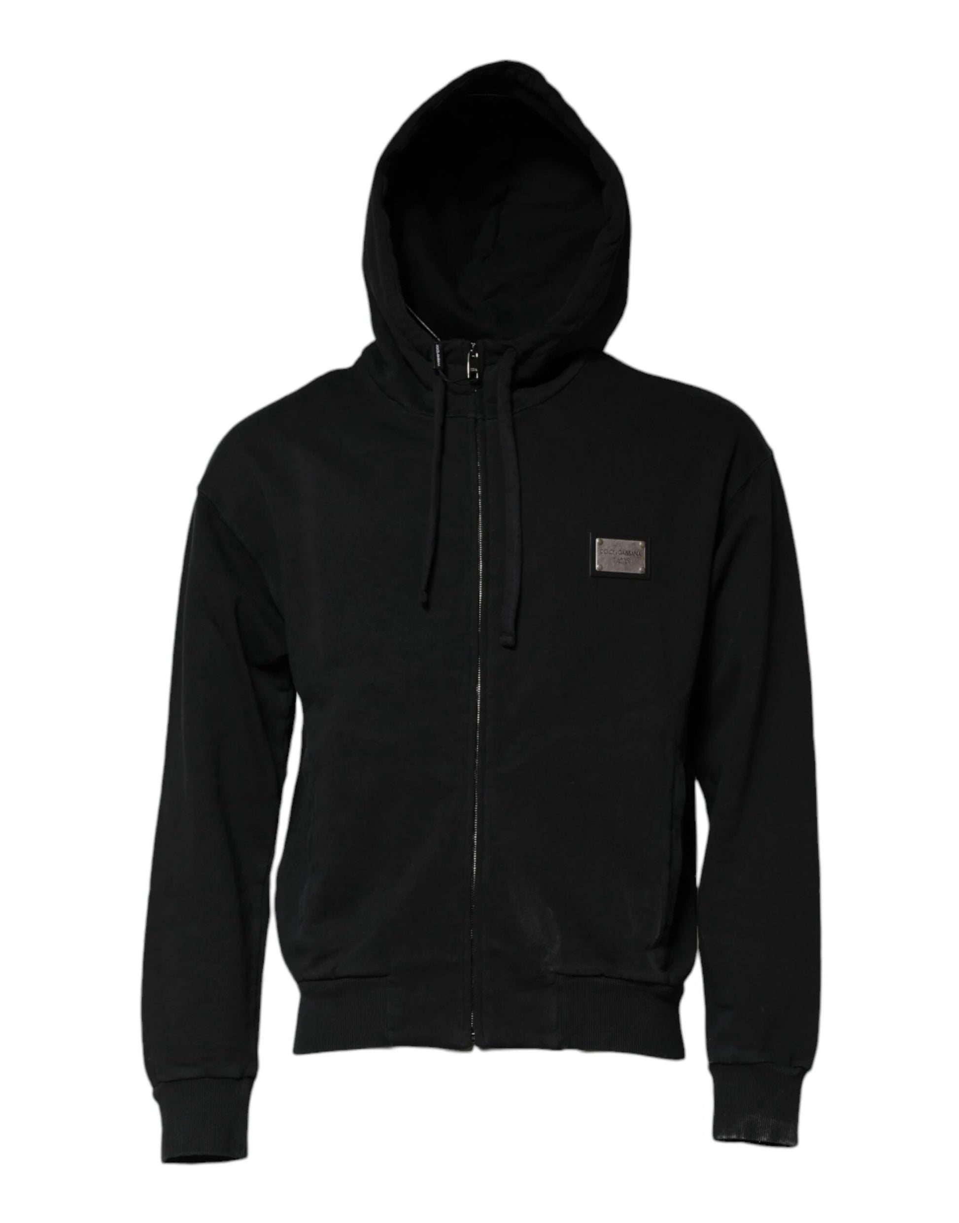 Dolce & Gabbana Black Logo Full Zip Hooded Men Sweatshirt Sweater by Dolce & Gabbana