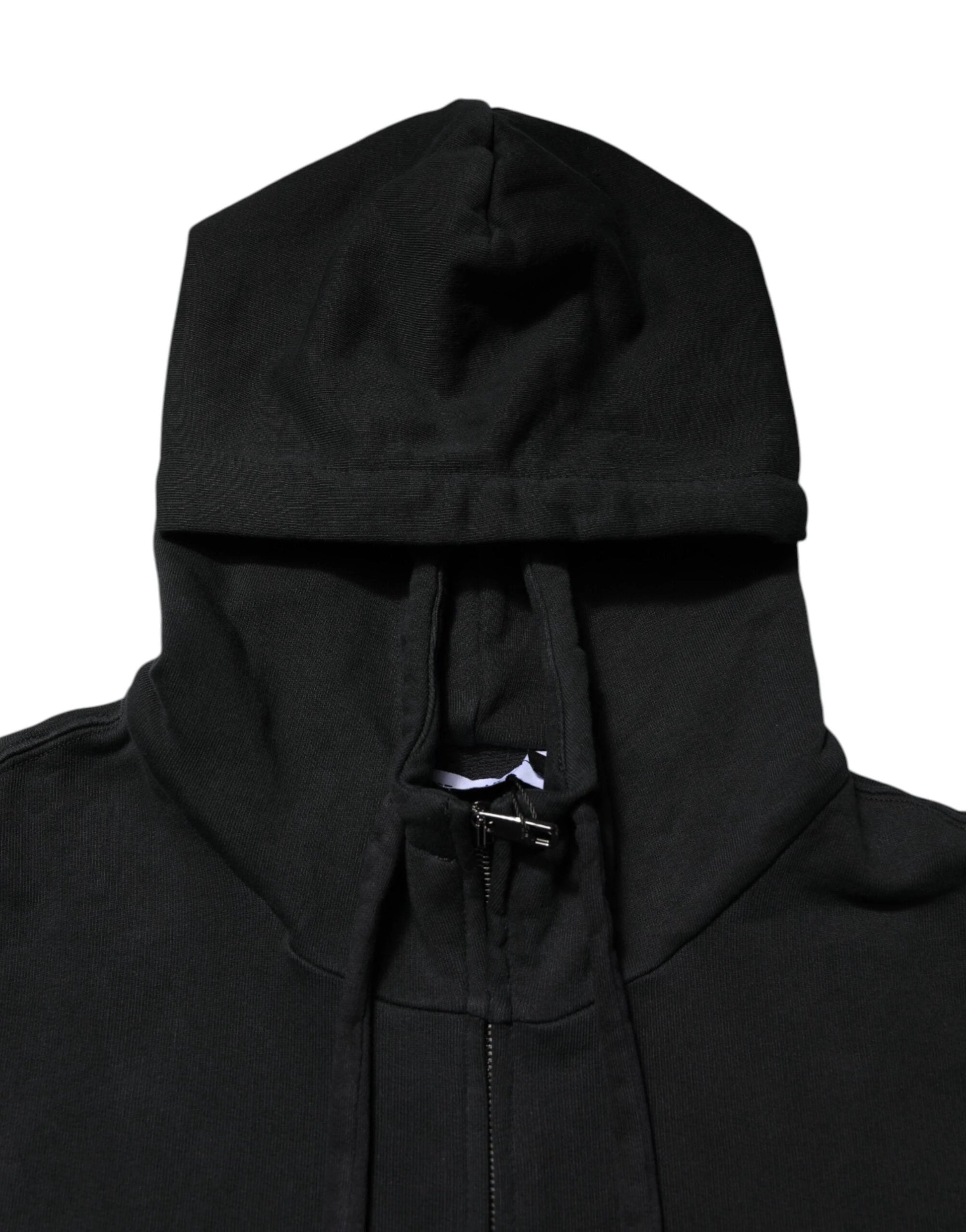 Dolce & Gabbana Black Logo Full Zip Hooded Men Sweatshirt Sweater by Dolce & Gabbana